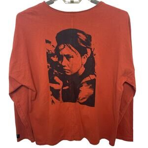 NWT MUS3 Streetwear New York Mens Orange Long Sleeve T-Shirt Resistance Size L